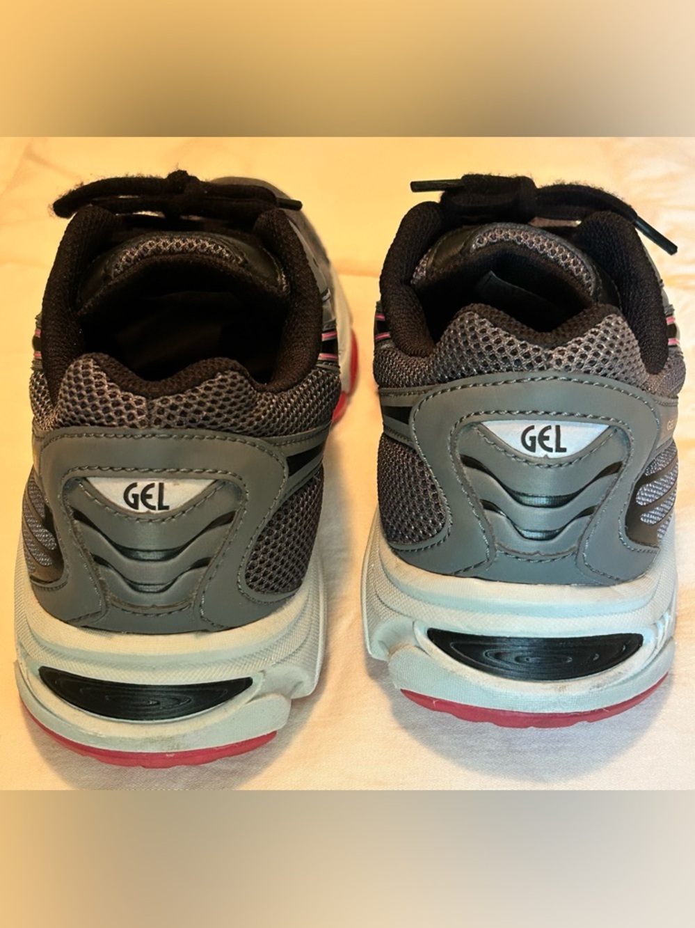 ASICS women’s Gray and Pink Athletic Running Shoes - Picture 2 of 7